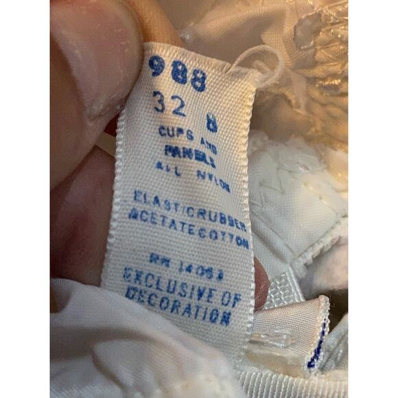 VTG Schaffer's Bustier Corset Top Strapless Body Shaper Sweetheart White 32 - Picture 3 of 4